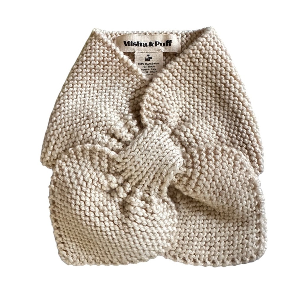 NEW. Misha & Puff Child Sledding Wool Scarf, String, OS